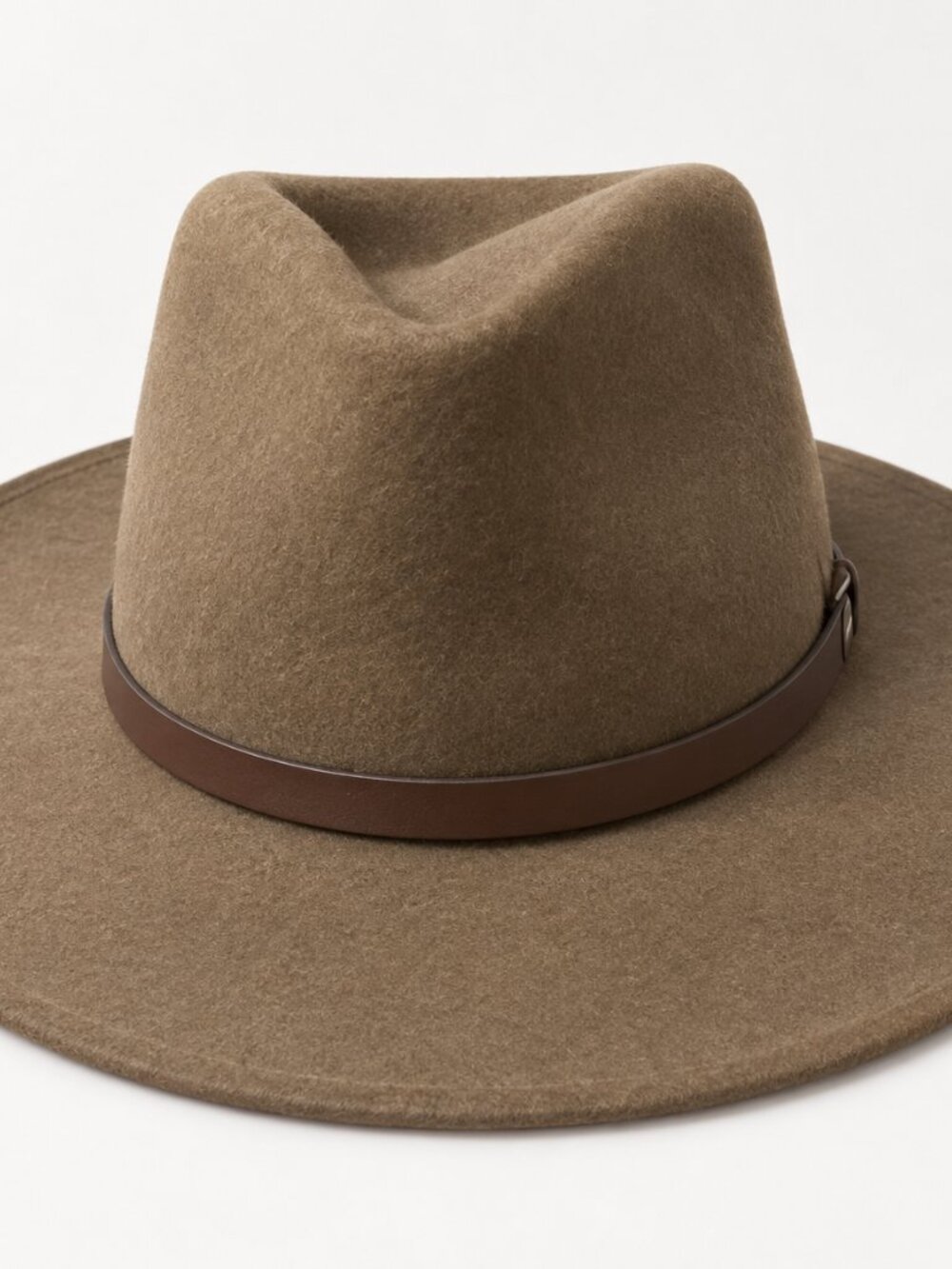 Vintage Natural Wonders 100% Wool Brown Fedora Western Hat Made USA